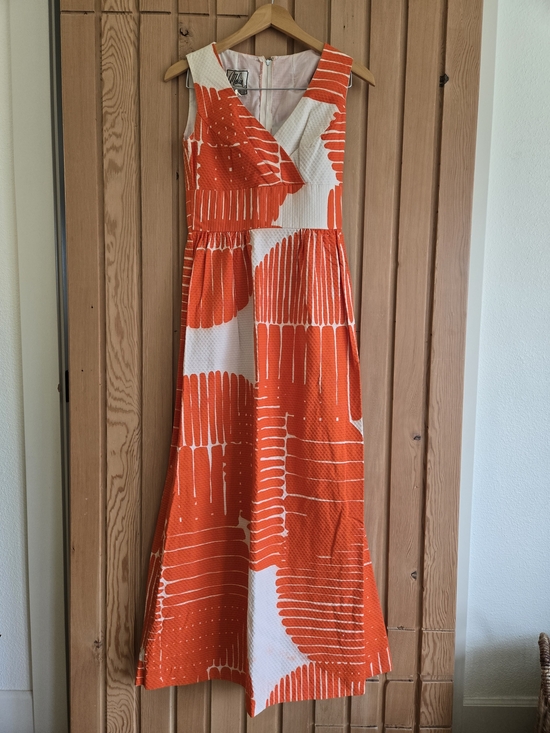 Malia Honolulu Dresses & Skirts - Vintage 1970's Malia Honolulu Orange And White Maxi Dress